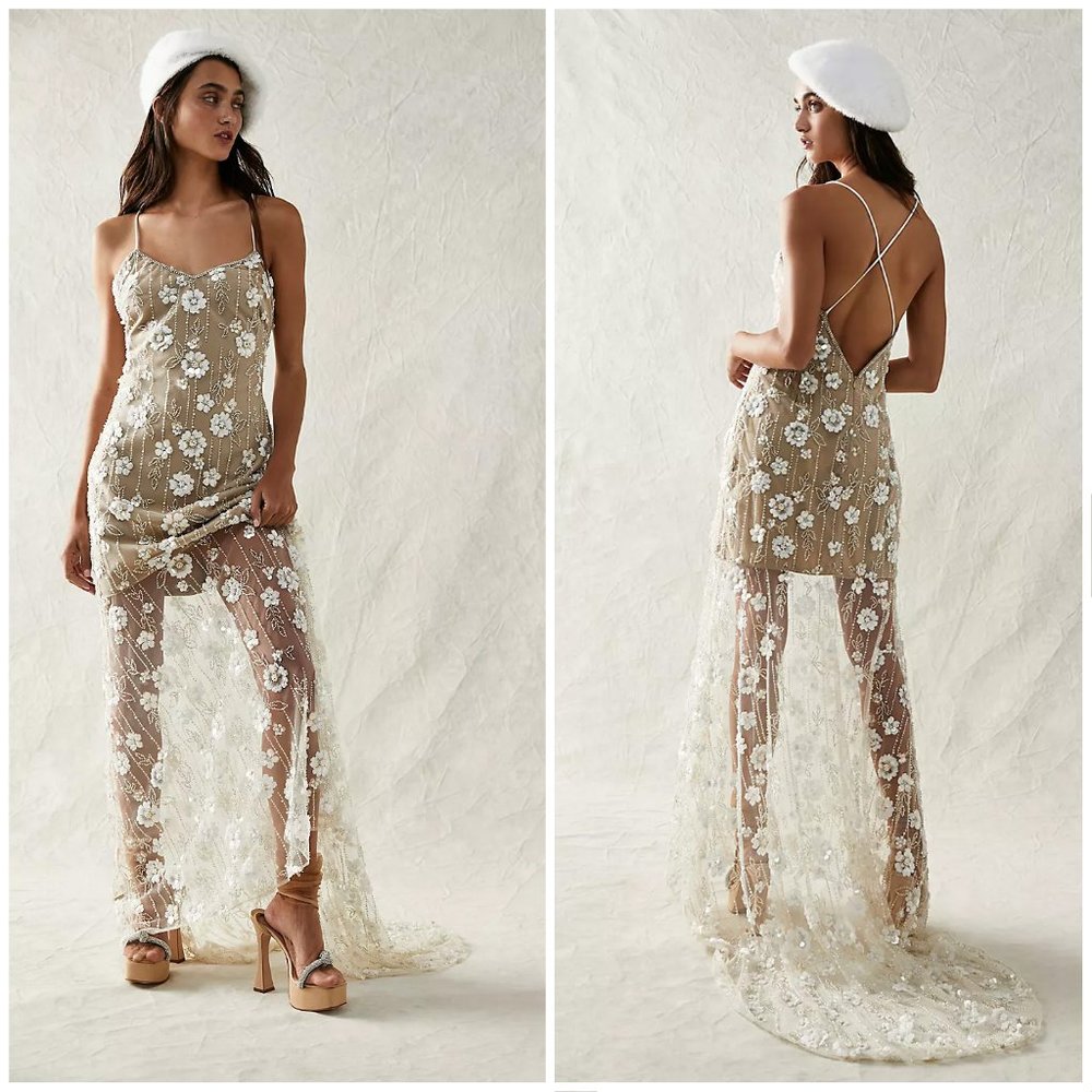 🌹WEDDING SALE🌹 Free People NWT Elliatt Retusa Gown - Picture 2 of 6